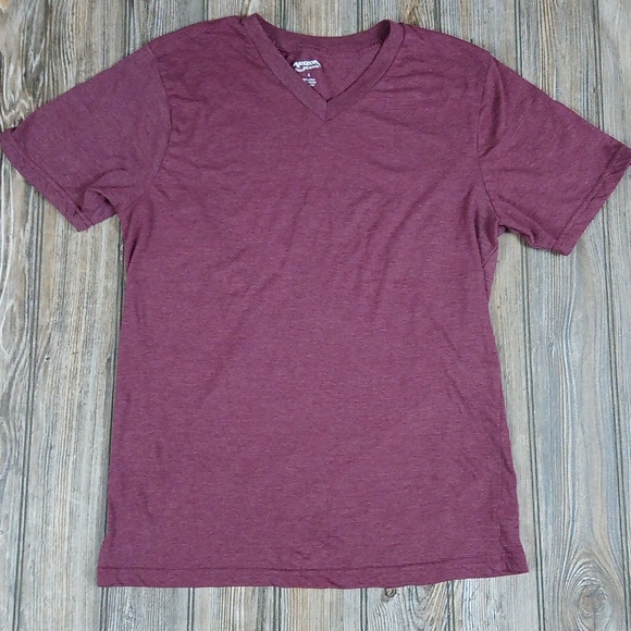 Arizona Jean Company Other - Arizona Jean Co Maroon Burgundy V Neck Short Sleeve T-shirt Top